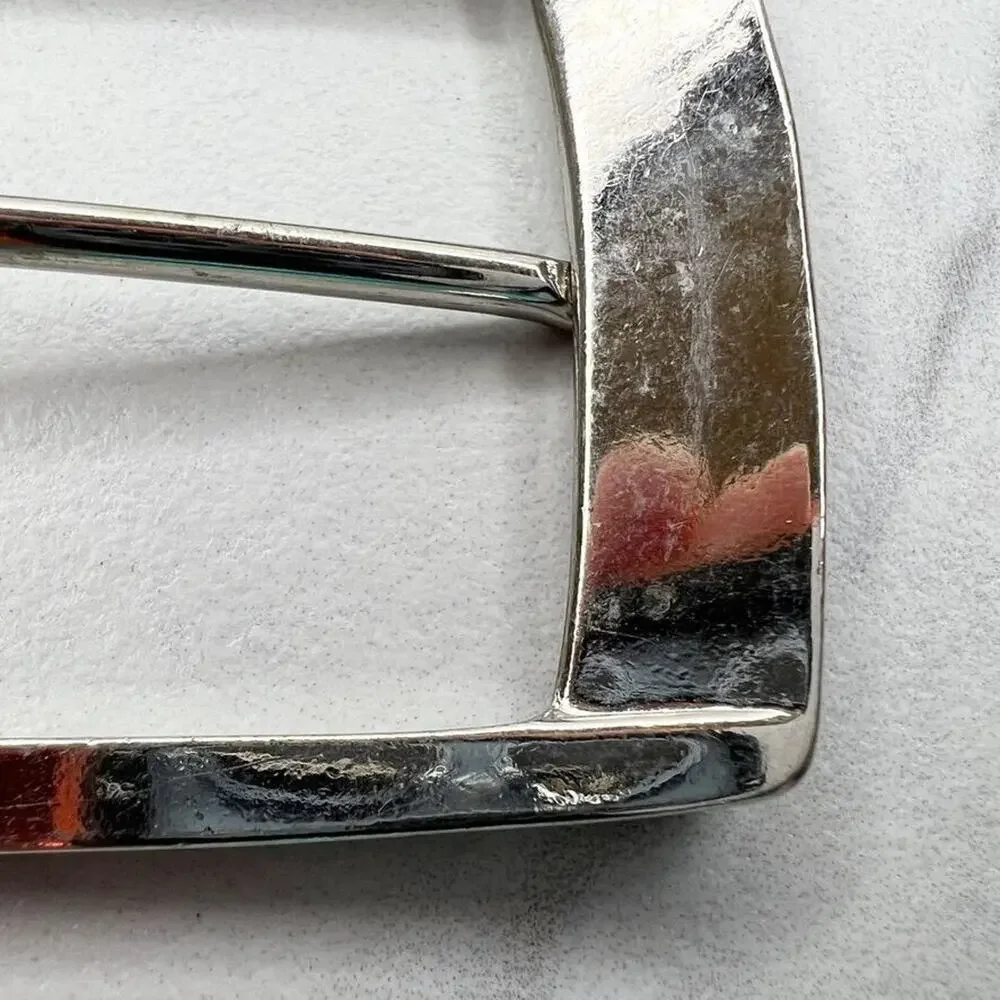 Silver Tone Simple Basic Belt Buckle